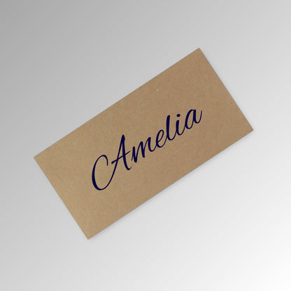 Custom Name Envelope, Christmas Cash, Premium Envelope for Invitation, Luxury Wedding Envelopes, Cash Envelopes, Birthday Cash - Classic Kraft Envelope with Name