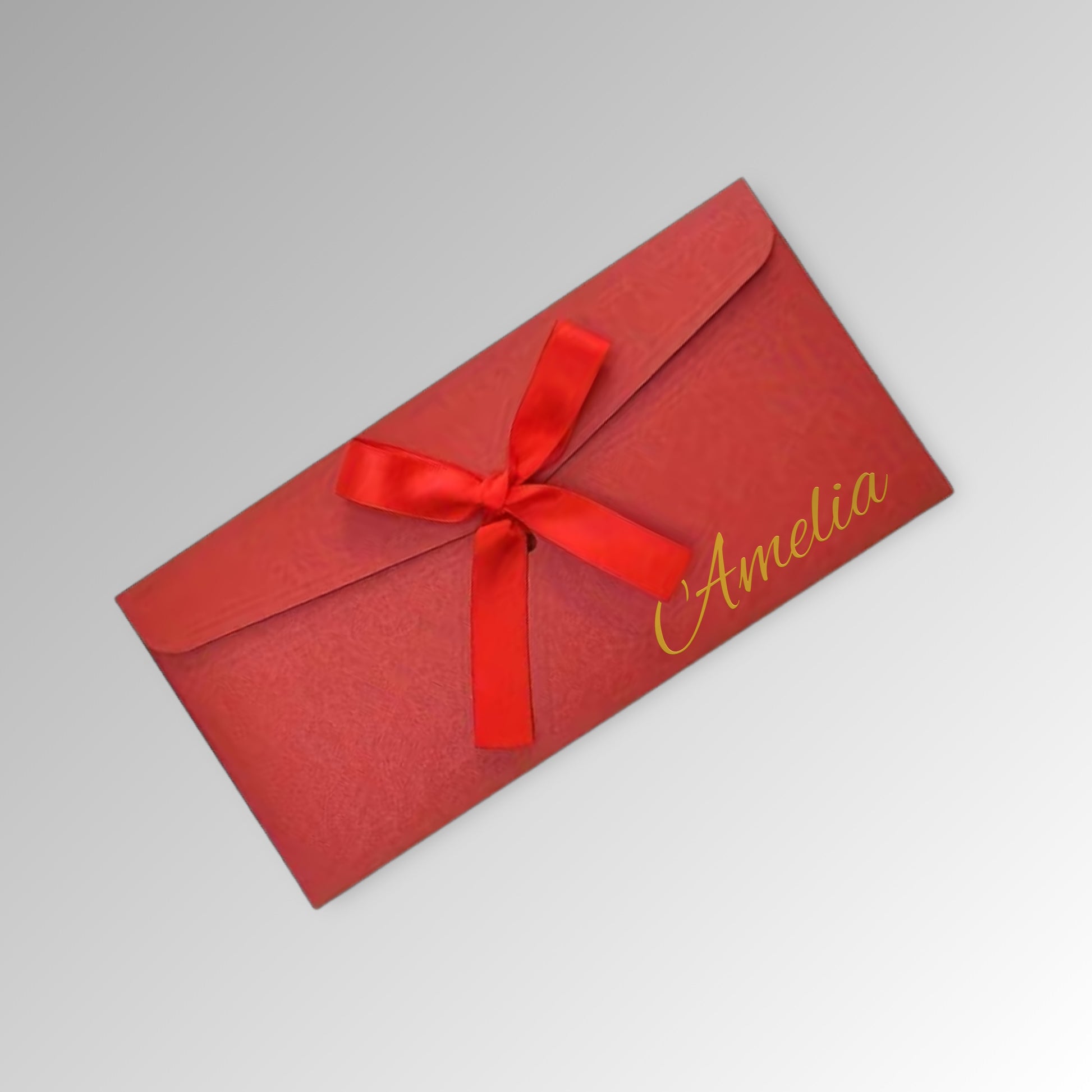 Custom Name Envelope, Christmas Cash, Premium Envelope for Invitation, Luxury Wedding Envelopes, Cash Envelopes, Birthday Cash - Premium Red Envelope with Name