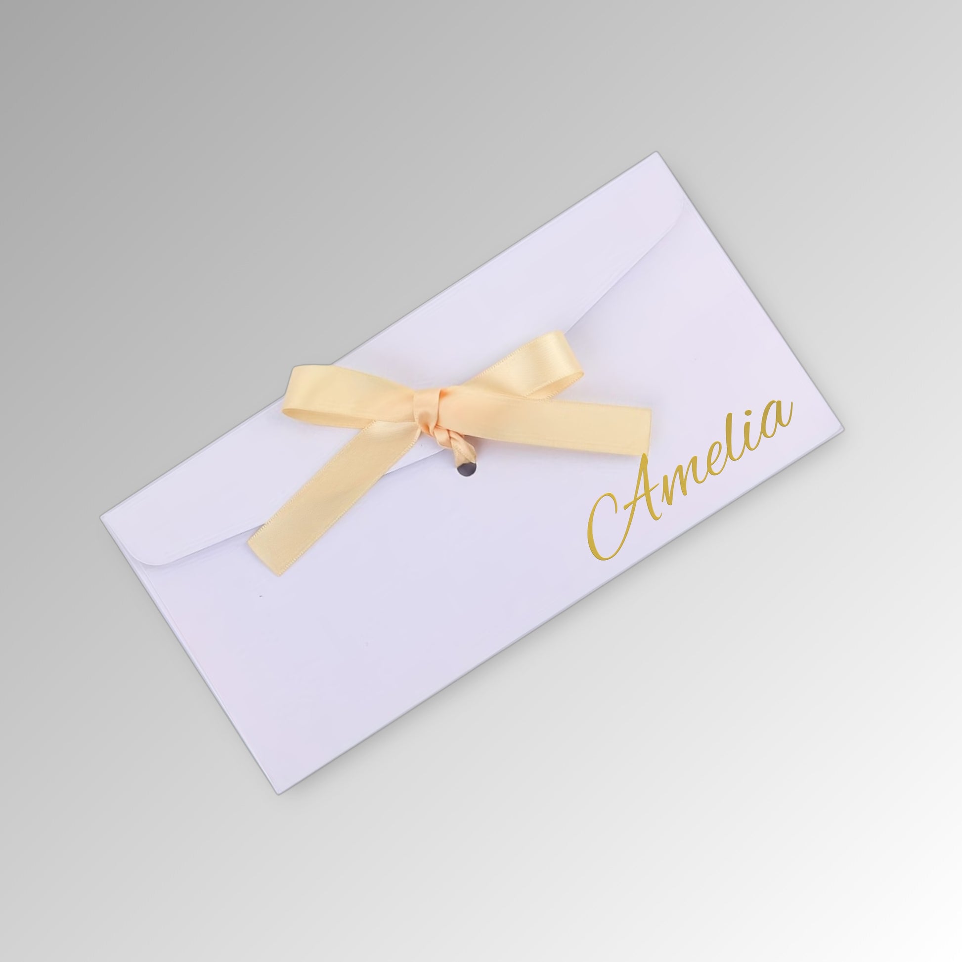 Custom Name Envelope, Christmas Cash, Premium Envelope for Invitation, Luxury Wedding Envelopes, Cash Envelopes, Birthday Cash - Premium White Envelope with Name