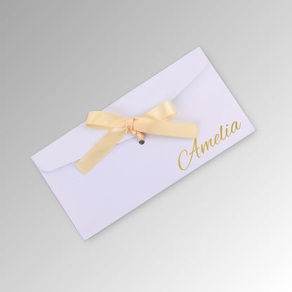 Custom Name Envelope, Christmas Cash, Premium Envelope for Invitation, Luxury Wedding Envelopes, Cash Envelopes, Birthday Cash - Premium White Envelope with Name