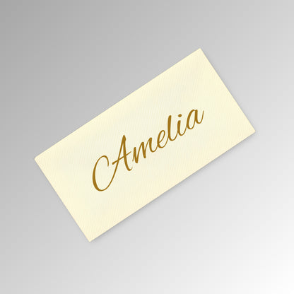 Personalised Money Envelope, Custom Name Cash Envelope, Wedding Cash Gift Envelope, Christmas Money Holder, Ribbon Envelope, Honeymoon Fund - Classic Ivory Envelope with Name