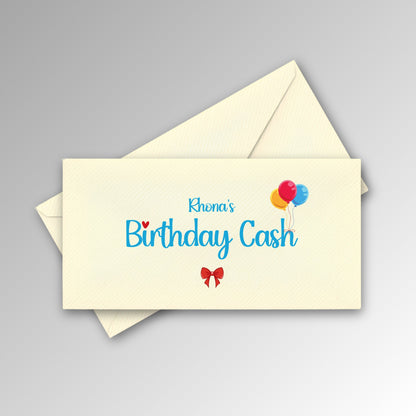 Personalised Birthday Envelope - Blue