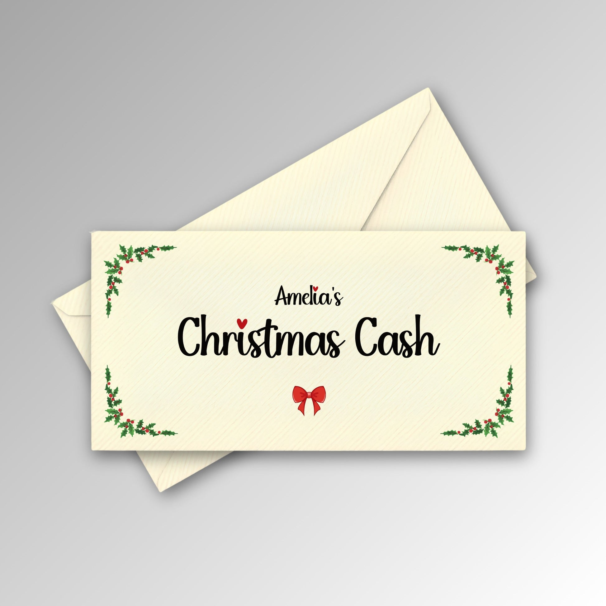 Personalised Christmas Envelope - Black