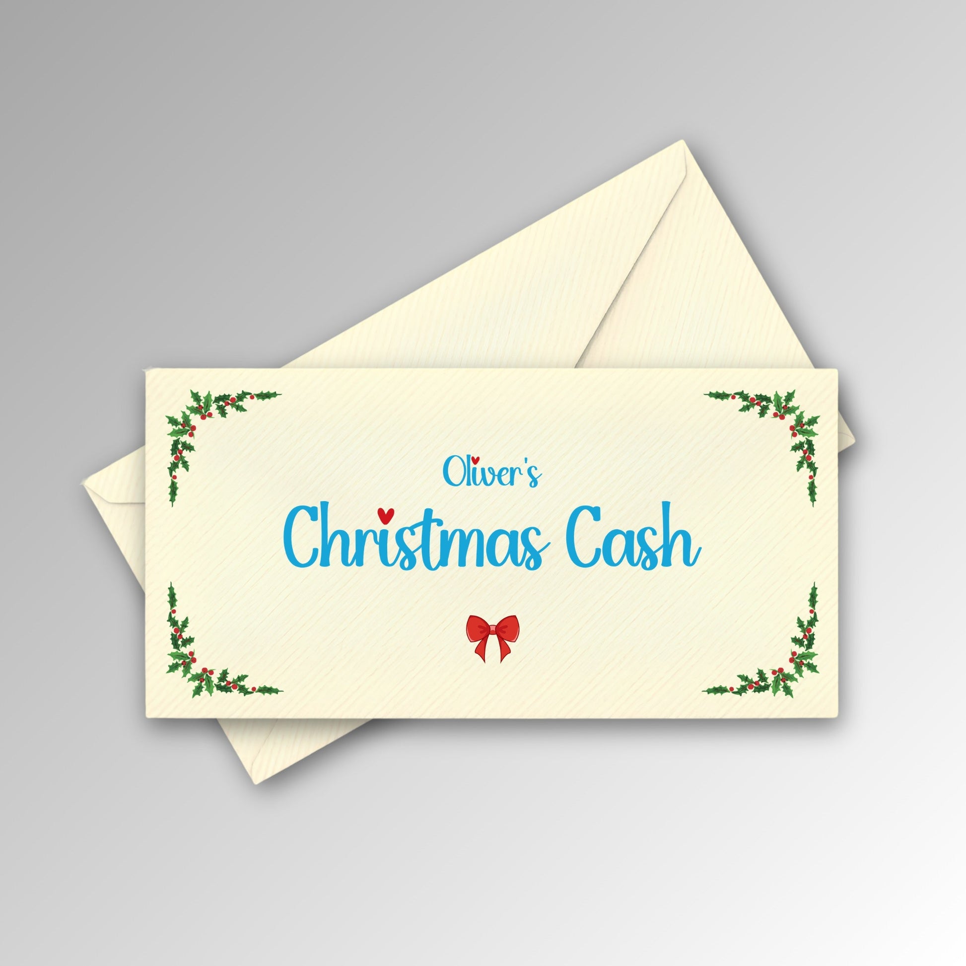 Personalised Christmas Envelope - Blue