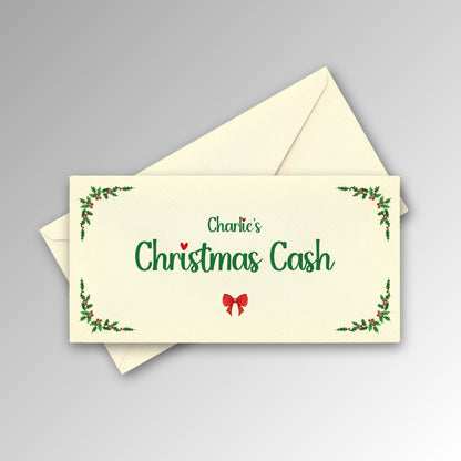 Personalised Christmas Envelope - Green