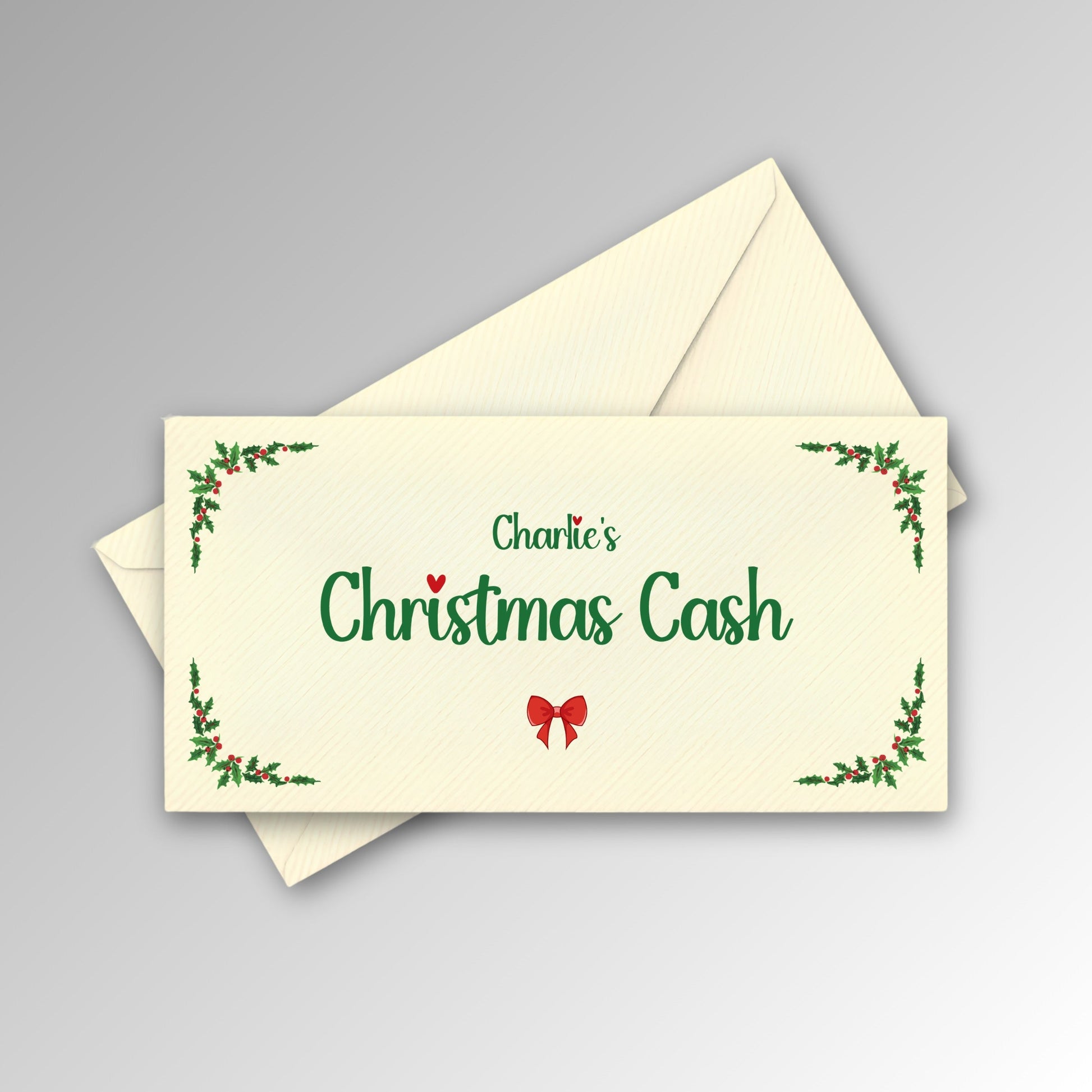 Personalised Christmas Envelope - Green
