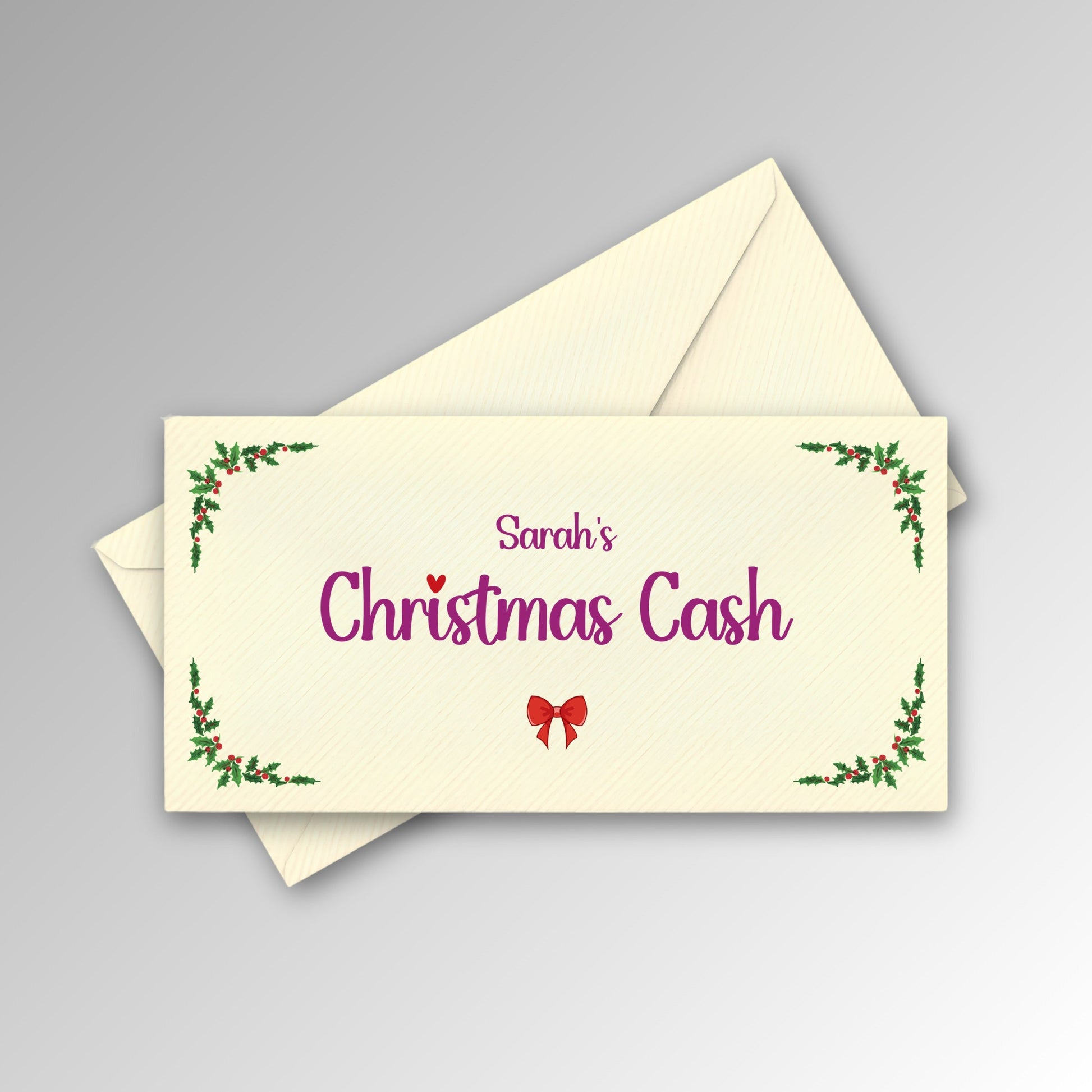 Personalised Christmas Envelope - Purple