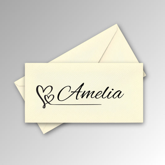 Personalised Name Envelope - Black