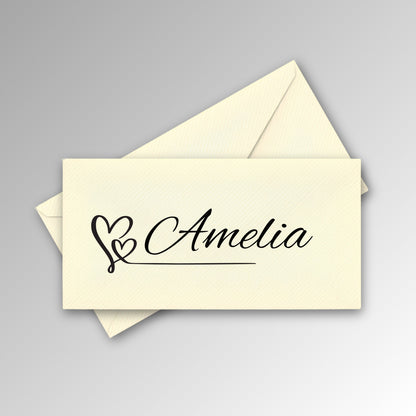 Personalised Name Envelope - Black