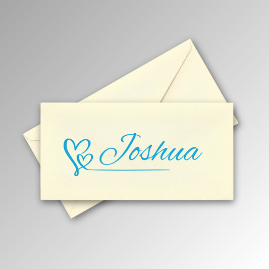 Personalised Name Envelope - Blue