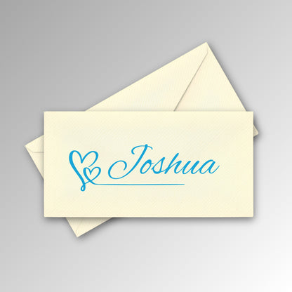 Personalised Name Envelope - Blue