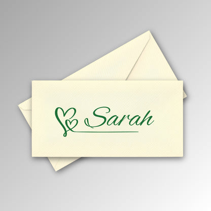 Personalised Name Envelope - Green