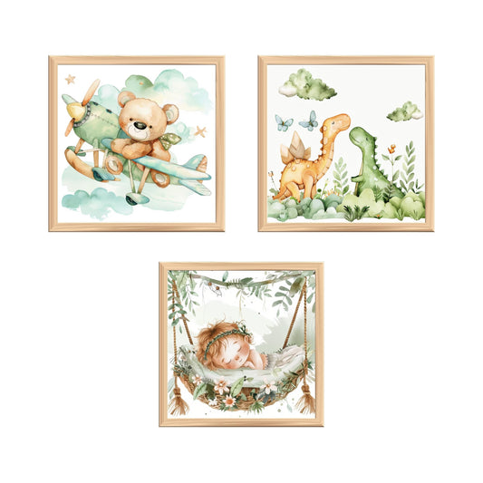 Premium Baby Wall Art Prints – Set of 3 (Unframed)