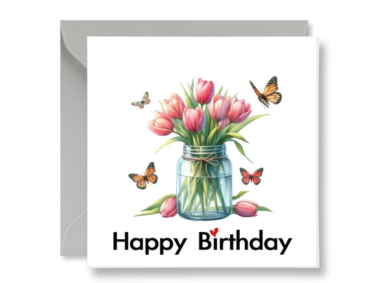 Flower Birthday Card