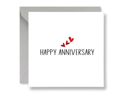 Happy Anniversary Card with Grey Envelope & Gift Tags