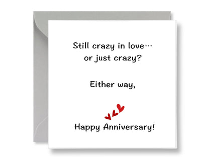 Still Crazy in Love Anniversary Card with Gift Tags