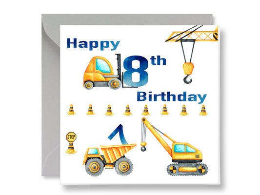 Happy 8th Birthday Card for Kids
