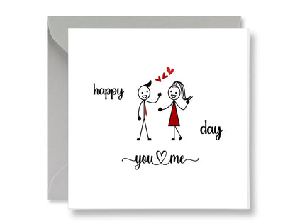 Anniversary Card, Happy You and Me Day, with Envelope and Gift Tags