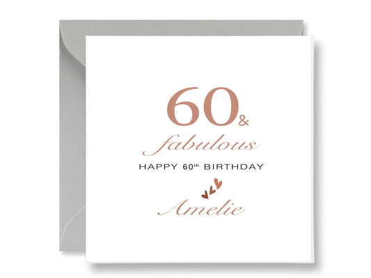 Personalised 60th Birthday Card
