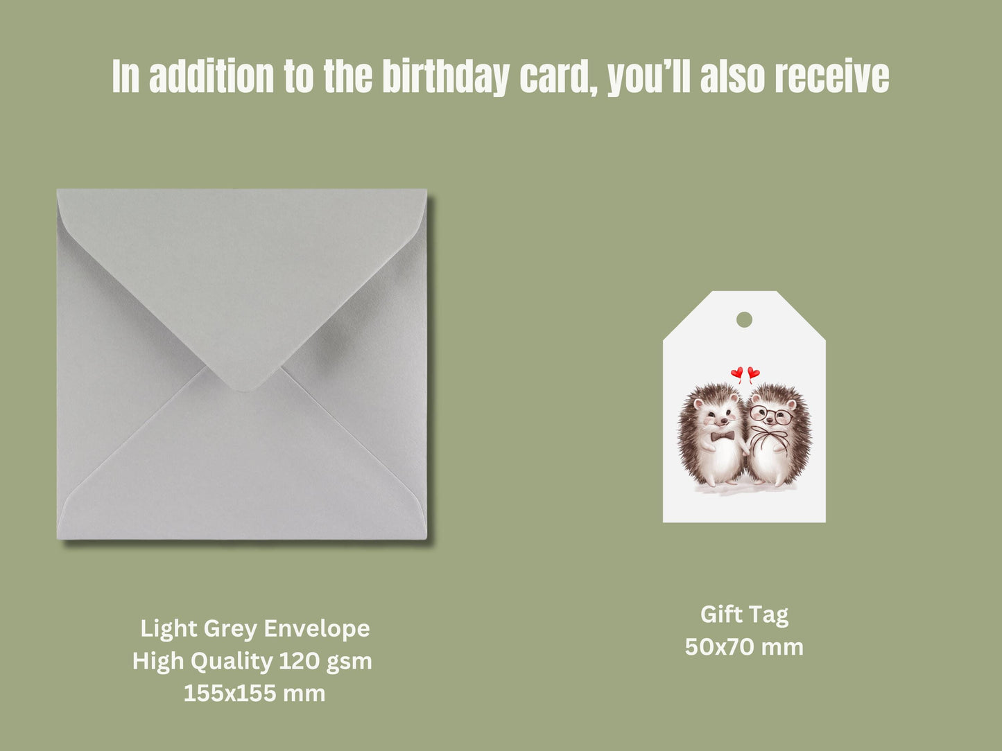 Personalized Hedgehog  Happy Anniversary Card