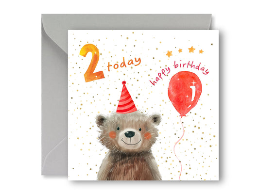 2 Today Birthday Card, 2nd Birthday Card