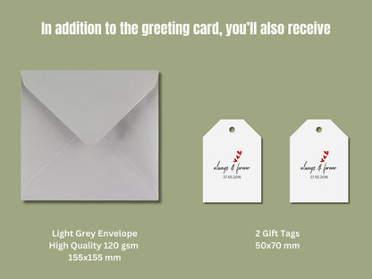 Personalized Anniversary Card, Always & Forever, Custom Date