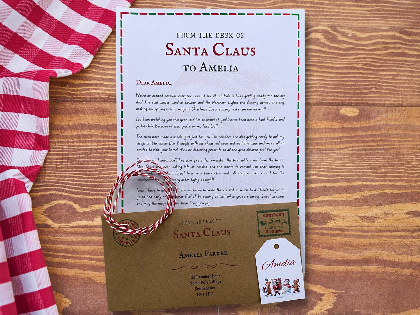 Personalised Santa Letter & Nice List Certificate Set