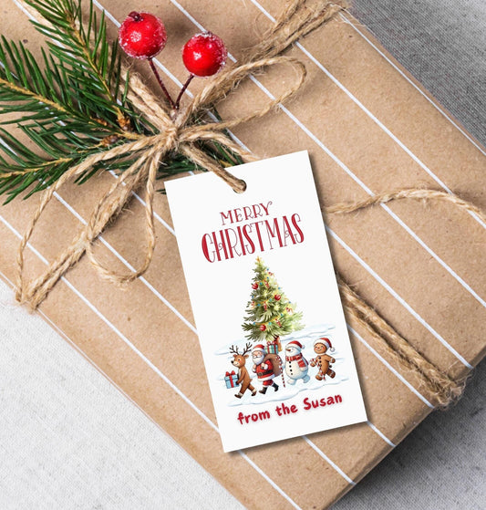 Set of 12 Personalized Christmas Gift Tags
