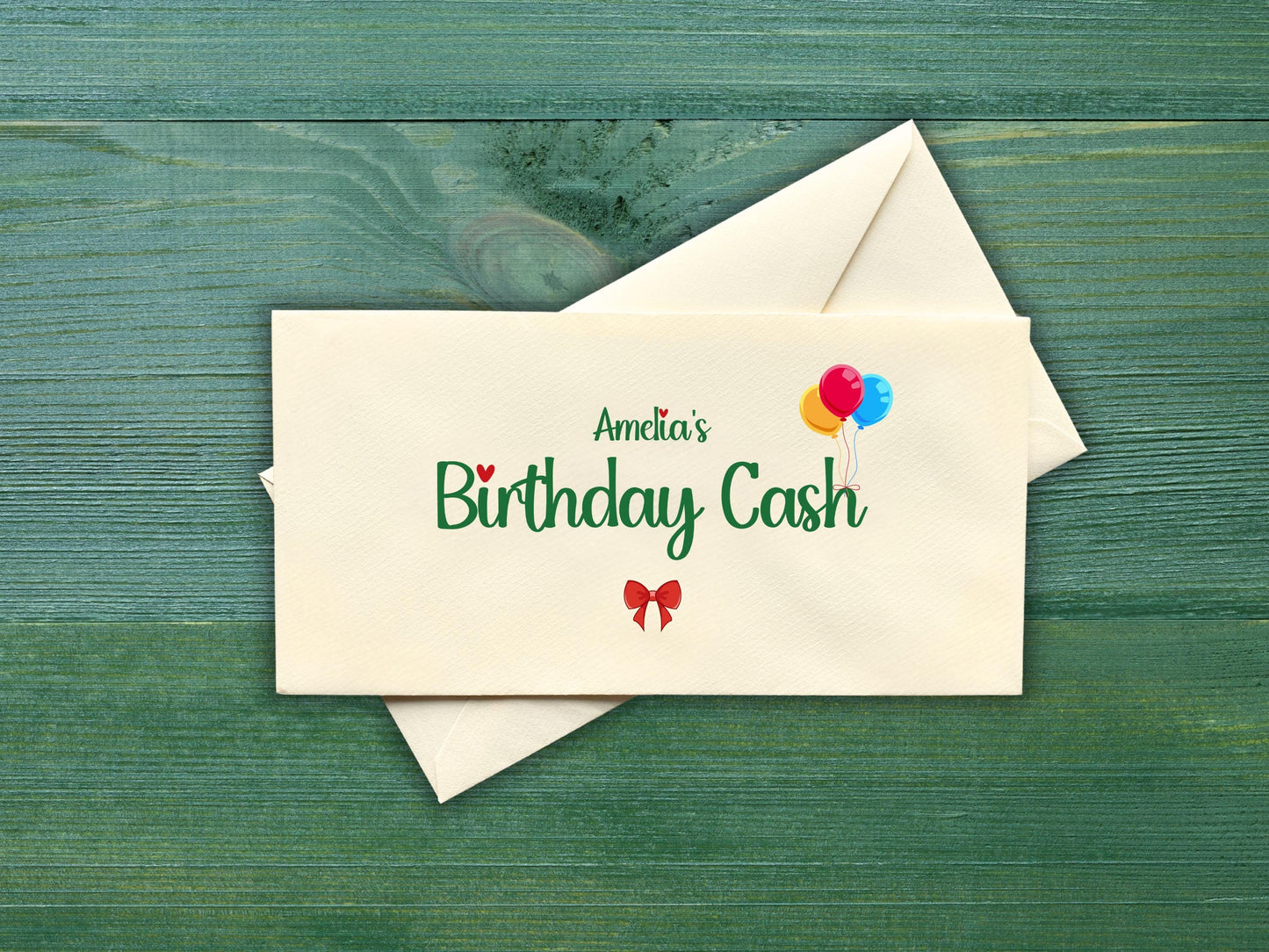 Personalized Birthday Cash Envelopes