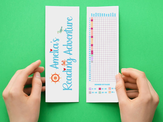 Personalized Bookmark with 2025 Calendar or Reading Tracker