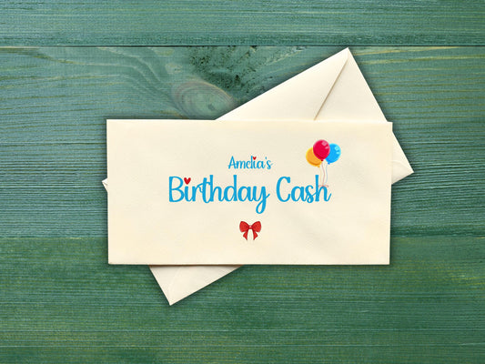 Personalized Birthday Cash Envelopes