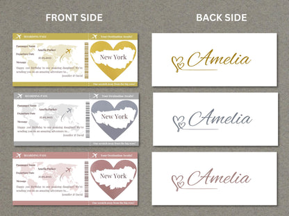 Personalised Scratch Reveal Birthday Boarding Pass Card