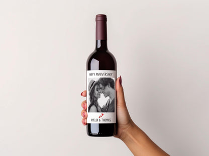 Custom Photo Wine and Candle Label, Personalized Christmas Gift