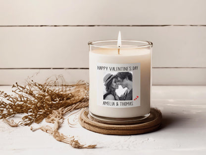 Personalized Photo Wine Label and Candle Label Bundle, Anniversary Gift