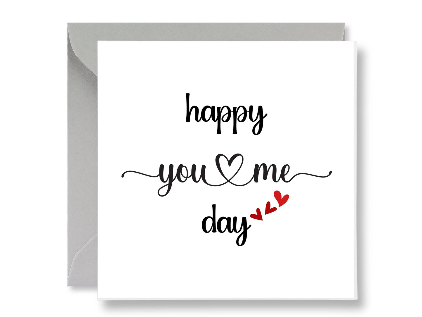 Personalized Anniversary Wine Label – 'Happy You & Me Day' Card