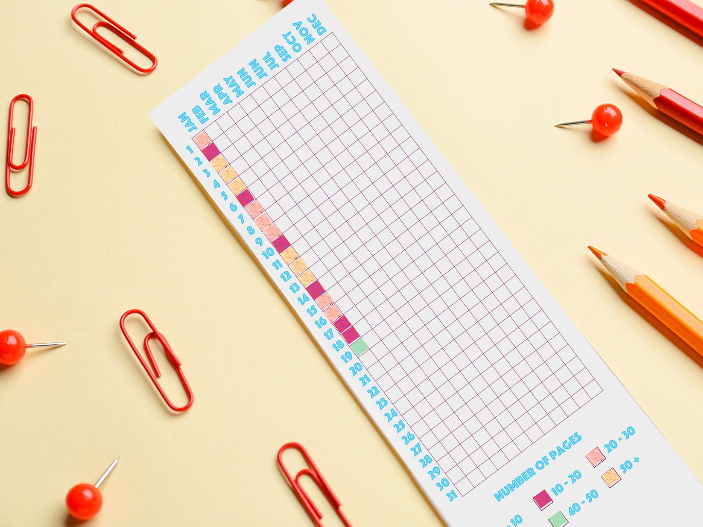 Personalized Bookmark with 2025 Calendar or Reading Tracker
