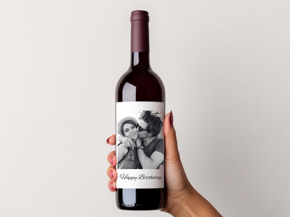 Personalized Photo Wine Label and Candle Label Bundle, Anniversary Gift