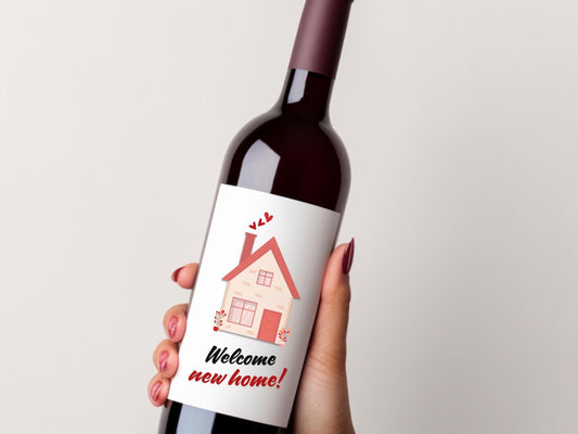 Personalized New Home Wine Label – Housewarming Gift
