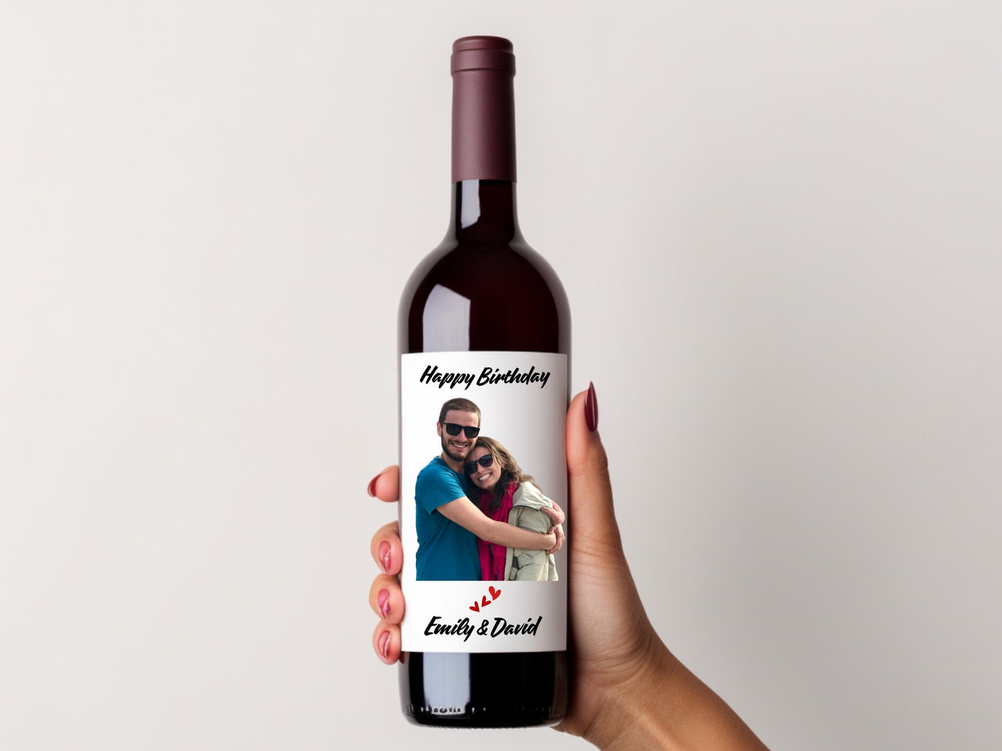 Personalized Photo Wine Label, Custom Candle Label Gift Set