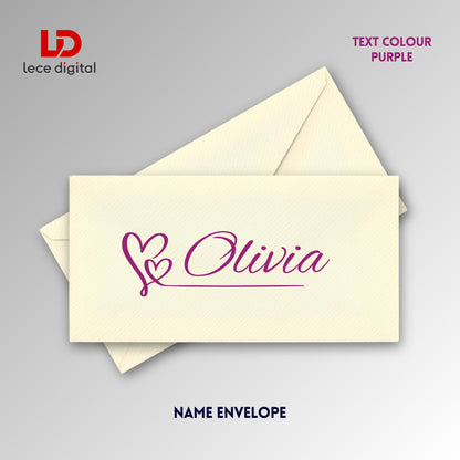 Personalised Gift Envelope, Custom Name Cash Envelope