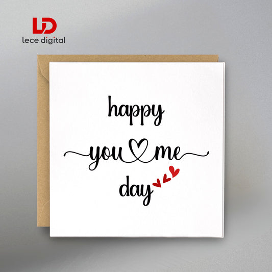Happy You and Me Day Card, Anniversary Card with Gift Tags