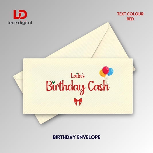 Personalised Birthday Cash Envelope, Birthday Gift Envelope
