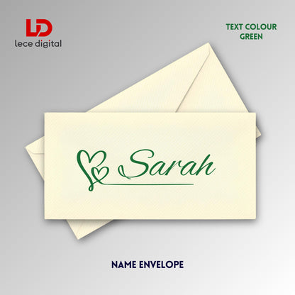 Personalised Gift Envelope, Custom Name Cash Envelope