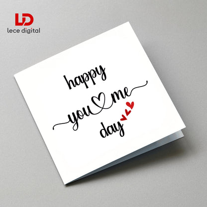 Happy You and Me Day Card, Anniversary Card with Gift Tags