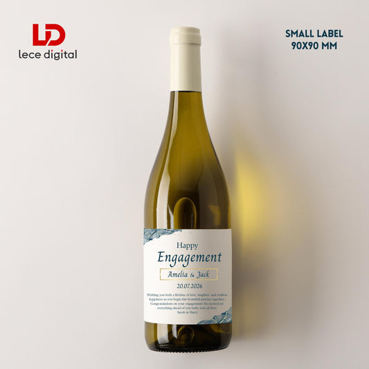 Personalised Engagement Wine Label, Custom Wedding Wine Bottle Stickers, Party Decor