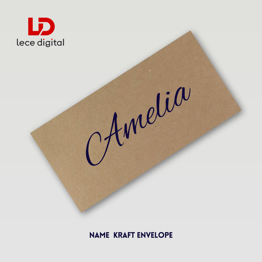Kraft Name Envelope, Personalised Envelope,  Bulk Envelopes, Wedding