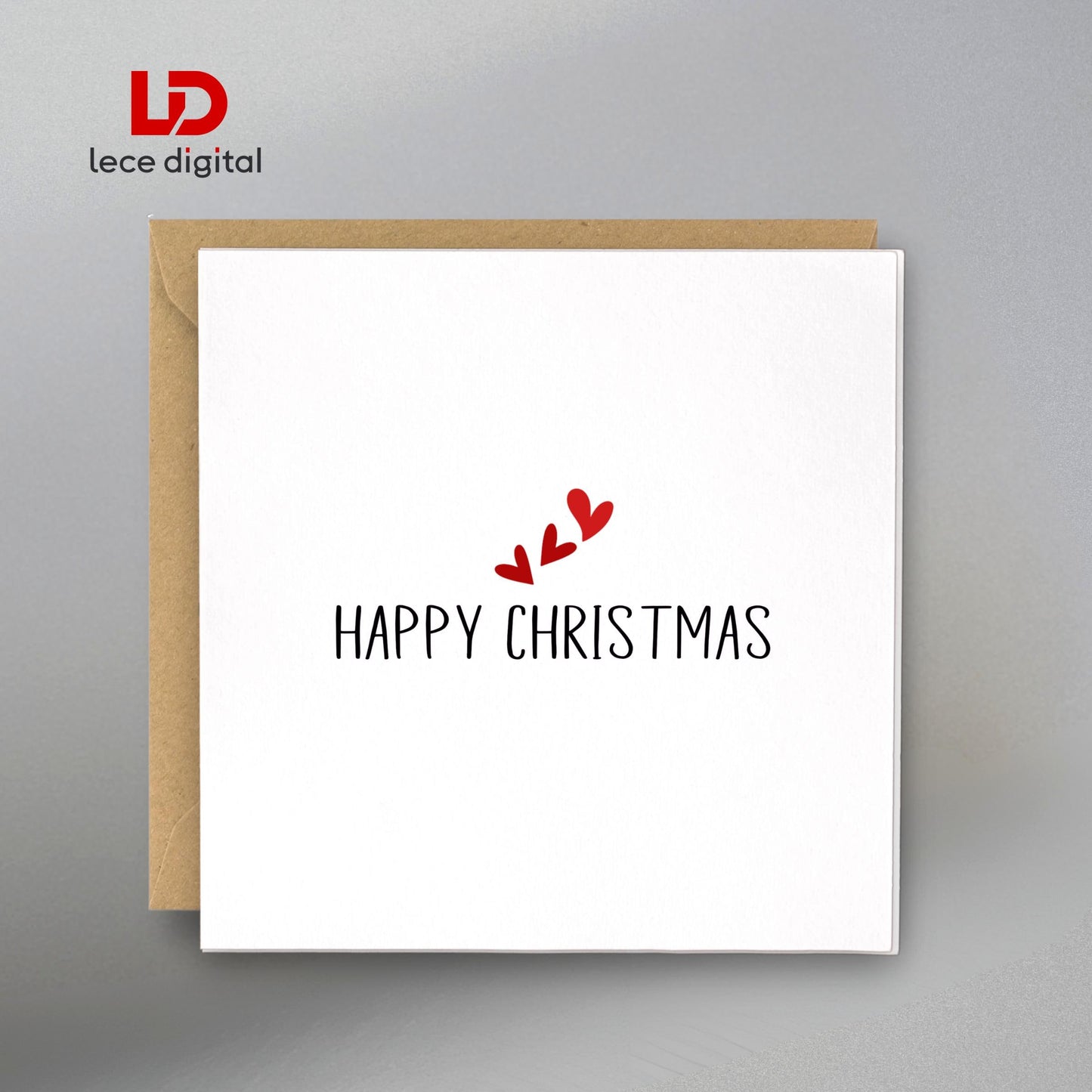 Happy Christmas Card, Gift for Xmas, Festive Greeting Card