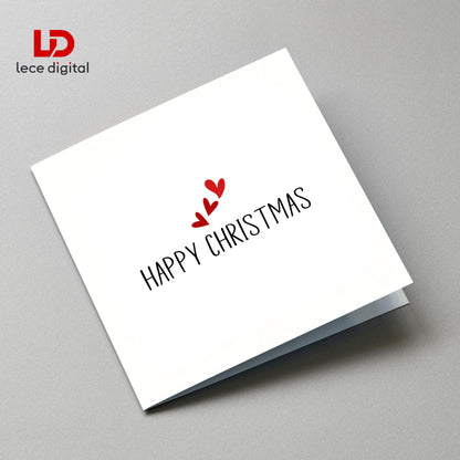 Happy Christmas Card, Gift for Xmas, Festive Greeting Card