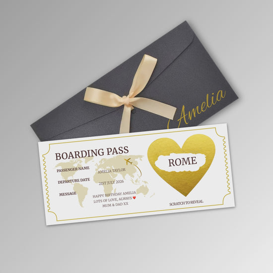Personalised Boarding Pass Envelope Styles Video