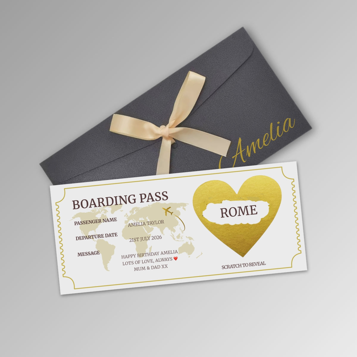 Personalised Boarding Pass Envelope Styles Video